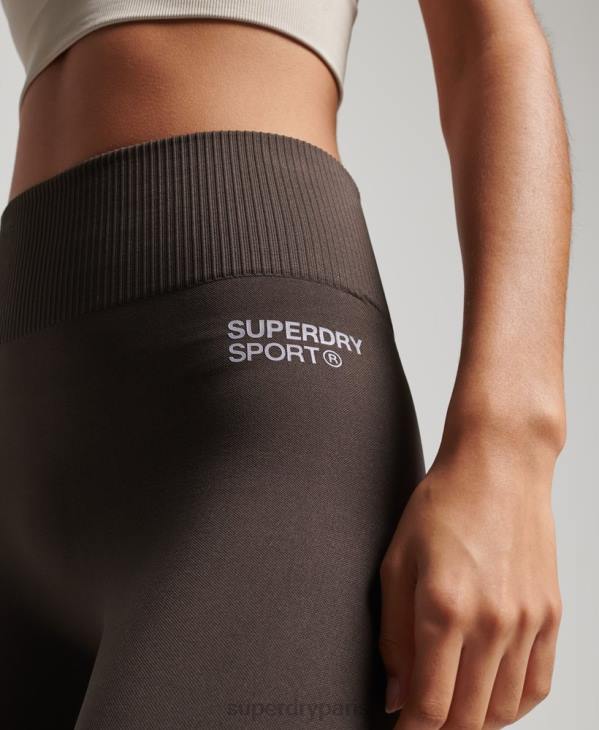 Superdry femmes leggings serrés sans couture D64Z4069 vêtements gris