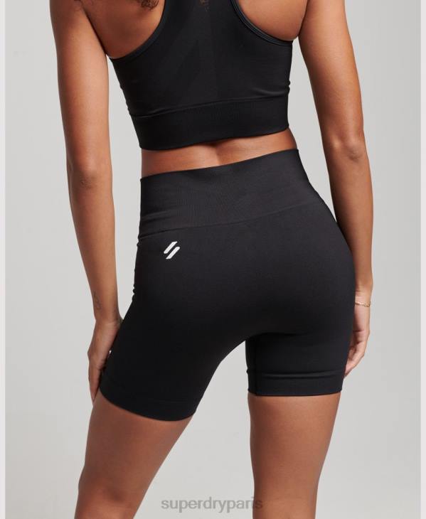 Superdry femmes short moulant sans couture core D64Z3117 vêtements noir