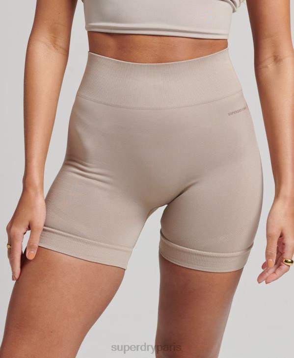 Superdry femmes short moulant sans couture core D64Z6314 vêtements gris clair