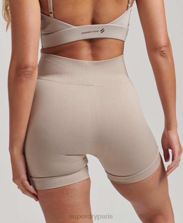 Superdry femmes short moulant sans couture core D64Z6314 vêtements gris clair