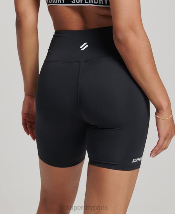 Superdry femmes short serré core 6 pouces D64Z3134 vêtements noir