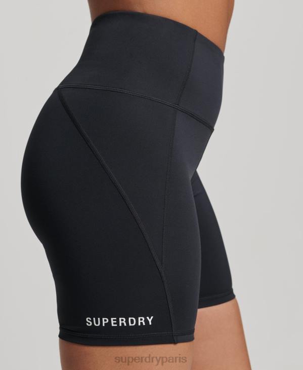 Superdry femmes short serré core 6 pouces D64Z3134 vêtements noir