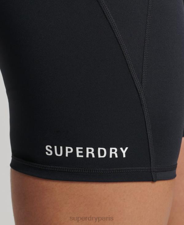 Superdry femmes short serré core 6 pouces D64Z3134 vêtements noir
