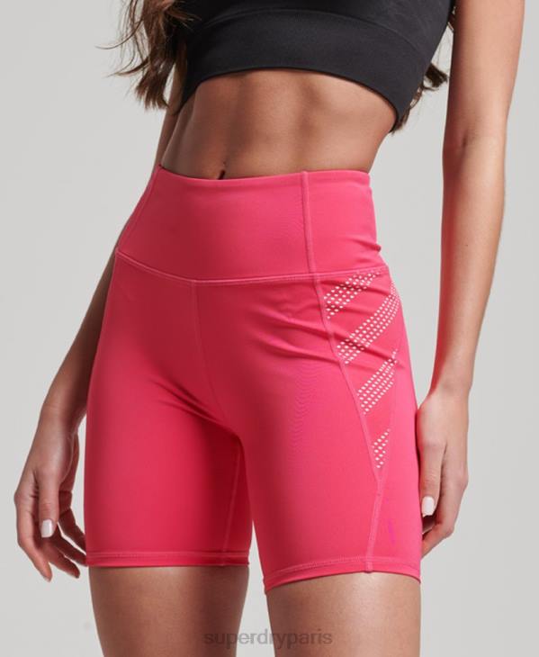 Superdry femmes short serré core 6 pouces D64Z6348 vêtements rose