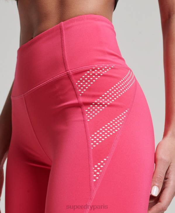 Superdry femmes short serré core 6 pouces D64Z6348 vêtements rose
