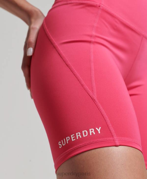 Superdry femmes short serré core 6 pouces D64Z6348 vêtements rose