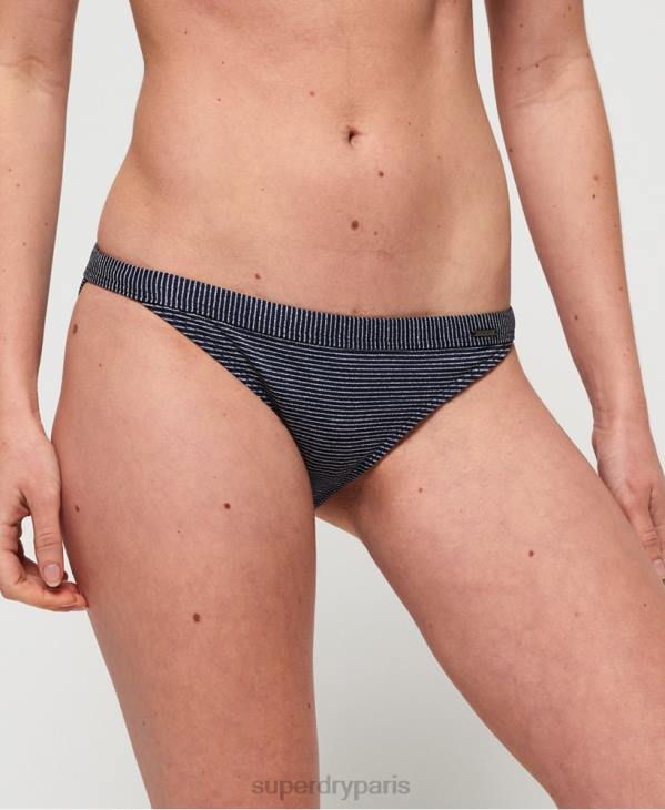 Superdry femmes bas de bikini fixe kasey D64Z3260 vêtements marine