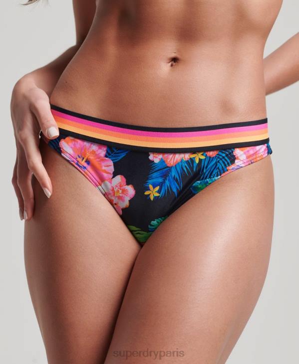 Superdry femmes bas de bikini recyclé à logo vintage D64Z3185 vêtements multi