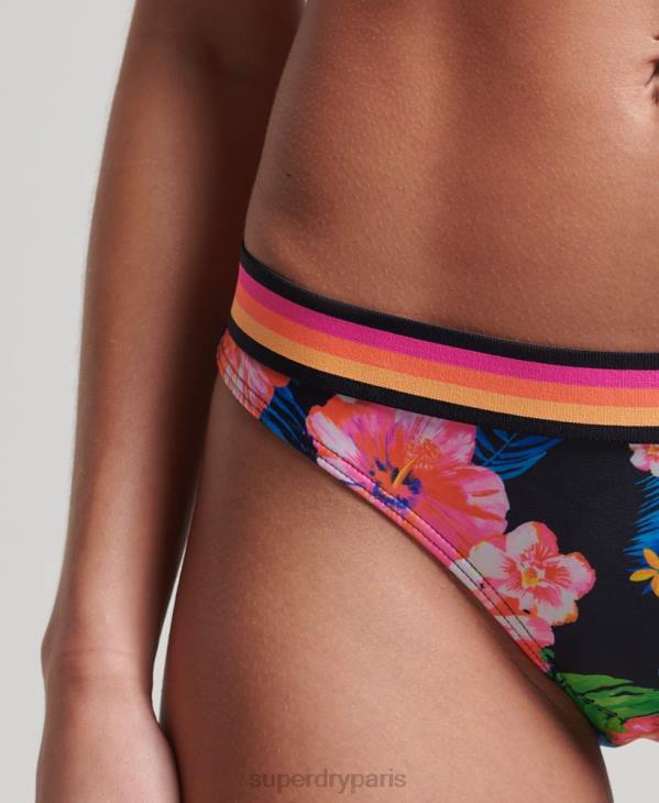 Superdry femmes bas de bikini recyclé à logo vintage D64Z3185 vêtements multi
