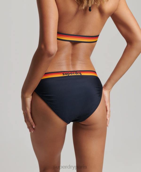 Superdry femmes bas de bikini recyclé à logo vintage D64Z3187 vêtements marine