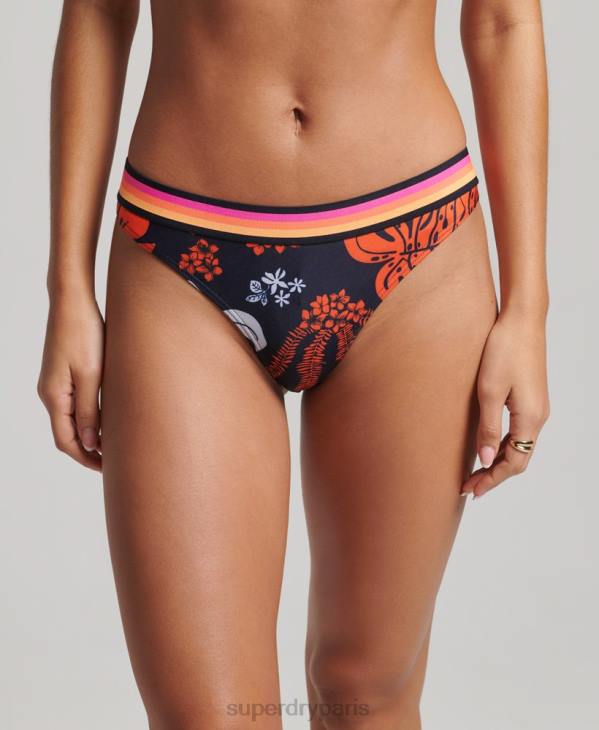 Superdry femmes bas de bikini recyclé à logo vintage D64Z3189 vêtements corail