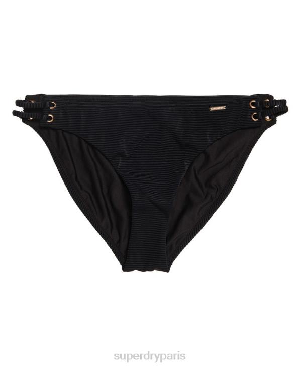Superdry femmes bas de bikini texturé alice D64Z3253 vêtements noir