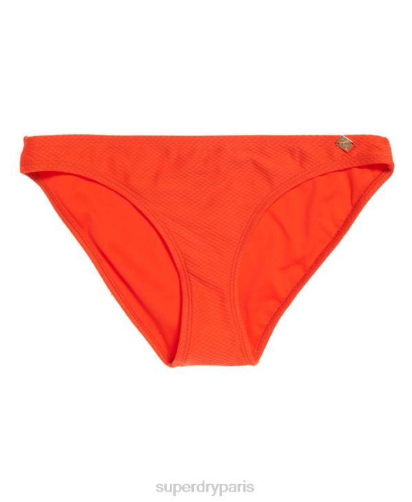 Superdry femmes bas de bikini texturé sophia D64Z3264 vêtements orange