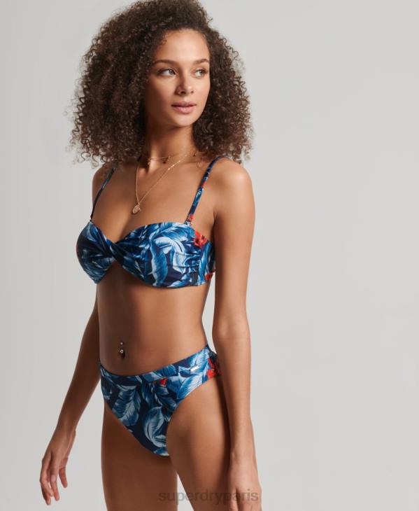 Superdry femmes culotte de bikini hipster vintage D64Z6523 vêtements bleu foncé