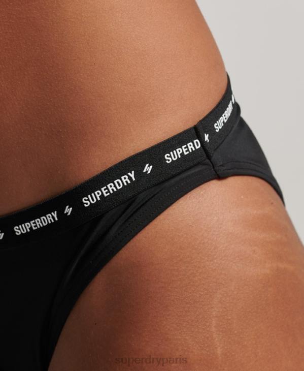 Superdry femmes culotte de bikini recyclée en micro-élastique D64Z3211 vêtements noir