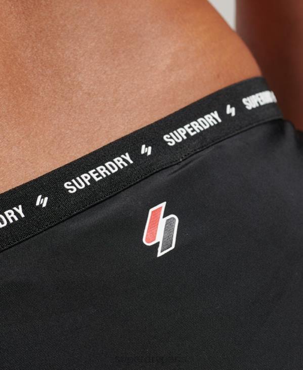 Superdry femmes culotte de bikini recyclée en micro-élastique D64Z3211 vêtements noir