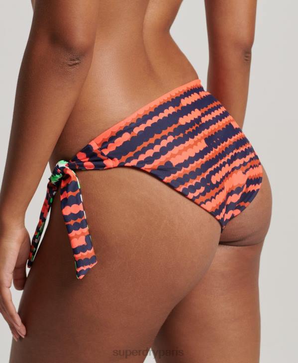 Superdry femmes culotte de bikini recyclée à mélange d'imprimés D64Z3197 vêtements rose