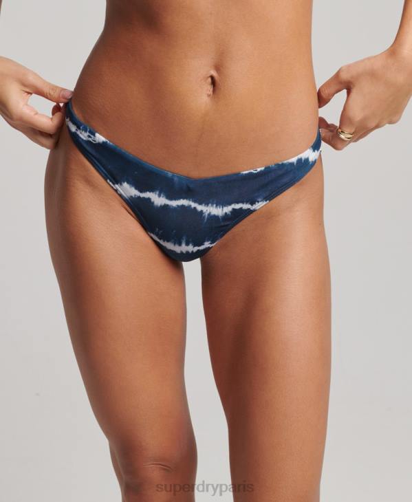 Superdry femmes culotte de bikini recyclée tie-dye D64Z3191 vêtements marine