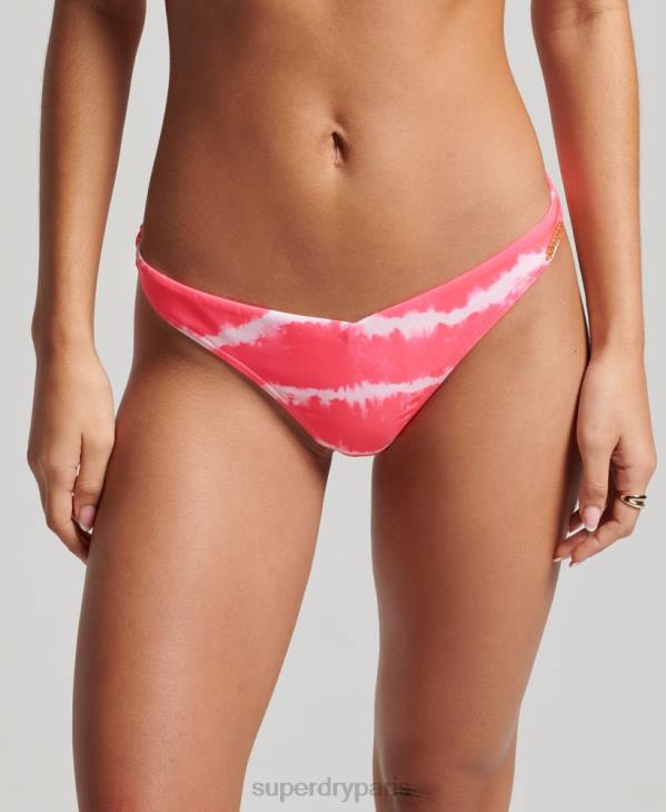 Superdry femmes culotte de bikini recyclée tie-dye D64Z3205 vêtements rose