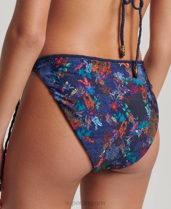 Superdry femmes culotte de bikini tropicale vintage D64Z6521 vêtements marine