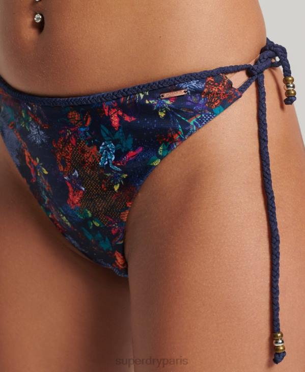 Superdry femmes culotte de bikini tropicale vintage D64Z6521 vêtements marine