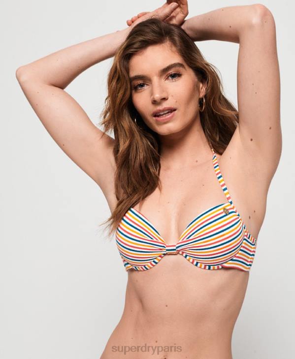 Superdry femmes haut de bikini cassie cup D64Z3258 vêtements multi