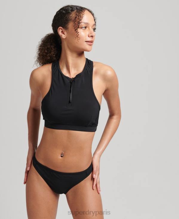 Superdry femmes haut de bikini de sport de natation D64Z3255 vêtements noir