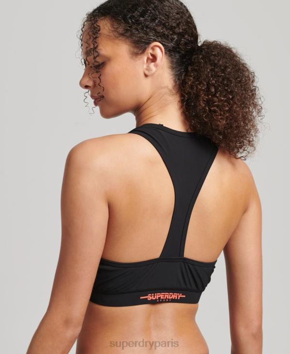 Superdry femmes haut de bikini de sport de natation D64Z3255 vêtements noir