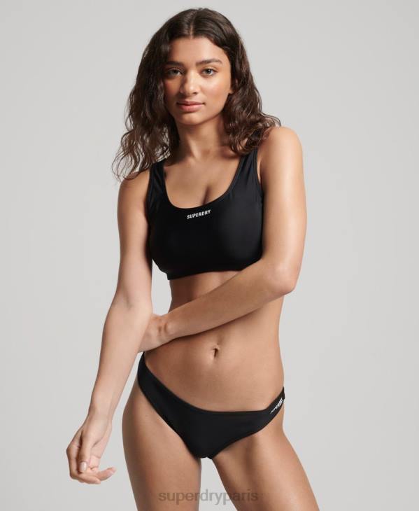 Superdry femmes haut de bikini essentiel D64Z3245 vêtements noir