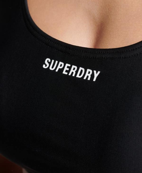 Superdry femmes haut de bikini essentiel D64Z3245 vêtements noir