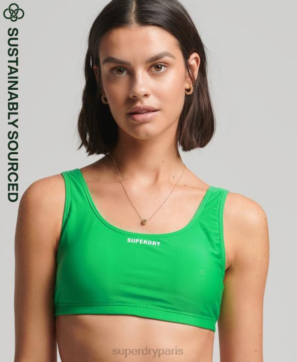 Superdry femmes haut de bikini essentiel recyclé D64Z3230 vêtements vert