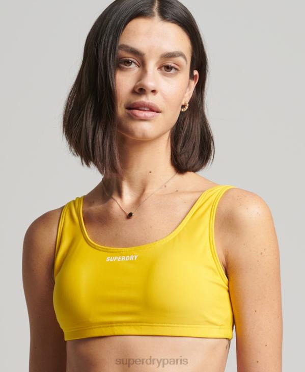 Superdry femmes haut de bikini essentiel recyclé D64Z3236 vêtements jaune
