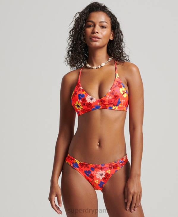 Superdry femmes haut de bikini triangle recyclé D64Z3192 vêtements orange