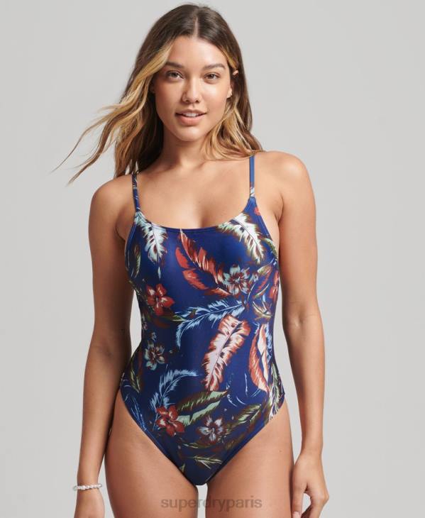 Superdry femmes maillot de bain surf vintage D64Z3257 vêtements bleu foncé