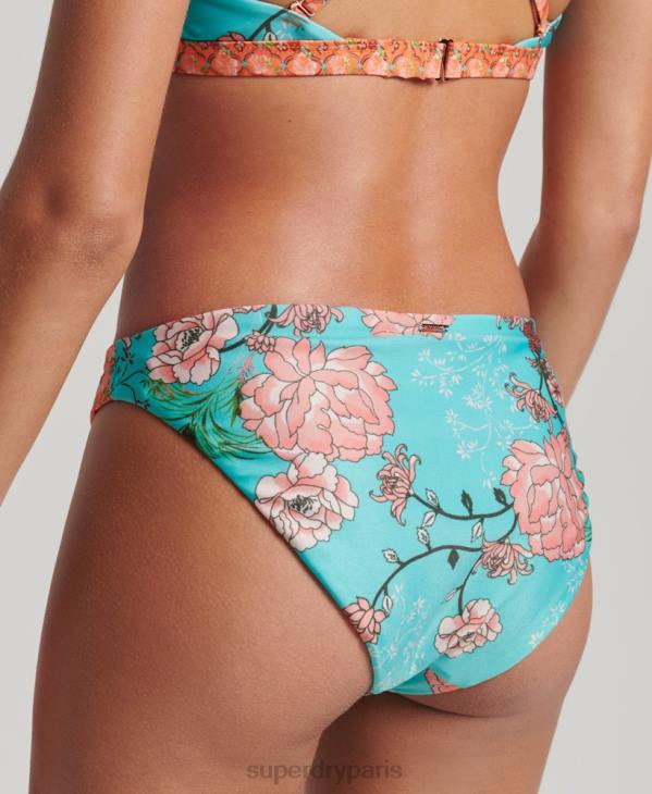 Superdry femmes slip de bikini surf vintage D64Z6738 vêtements bleu