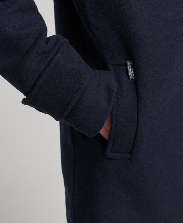 Superdry femmes caban en laine à double boutonnage D64Z3619 vêtements marine