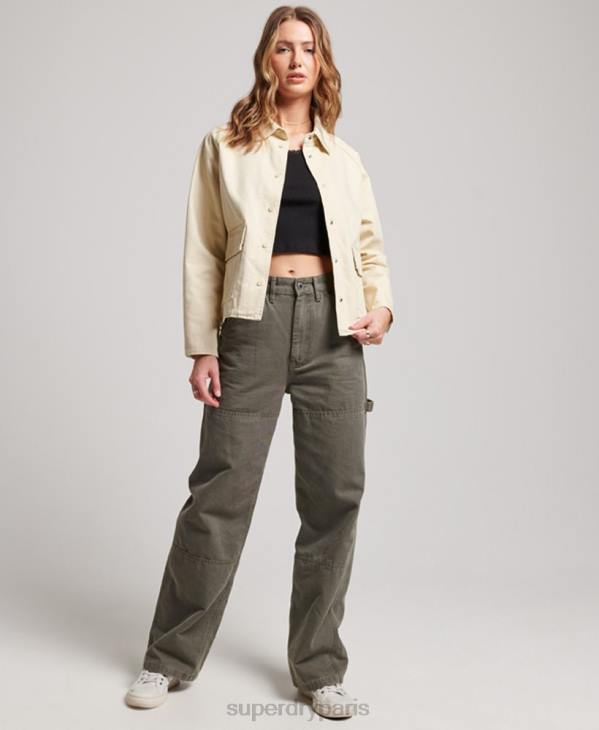 Superdry femmes corvée manteau D64Z5412 vêtements beige