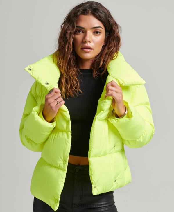 Superdry femmes doudoune courte D64Z5498 vêtements vert