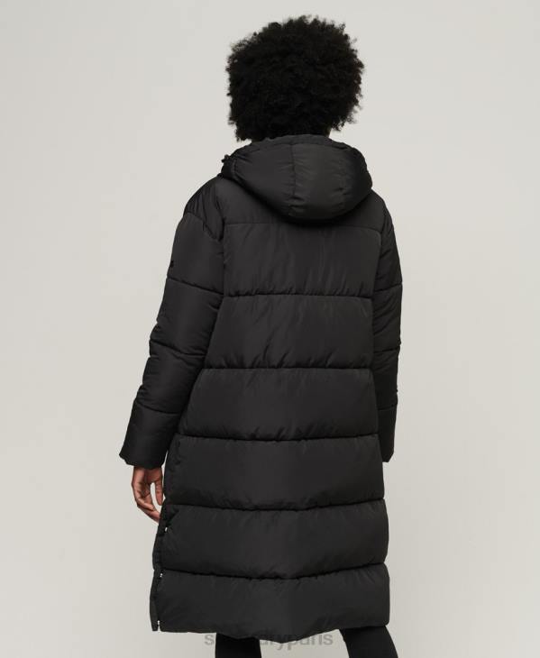 Superdry femmes doudoune longue D64Z3571 vêtements noir