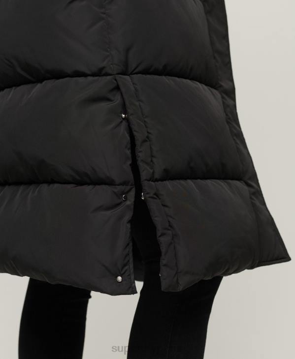 Superdry femmes doudoune longue D64Z3571 vêtements noir