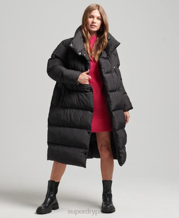 Superdry femmes doudoune longue D64Z3582 vêtements noir