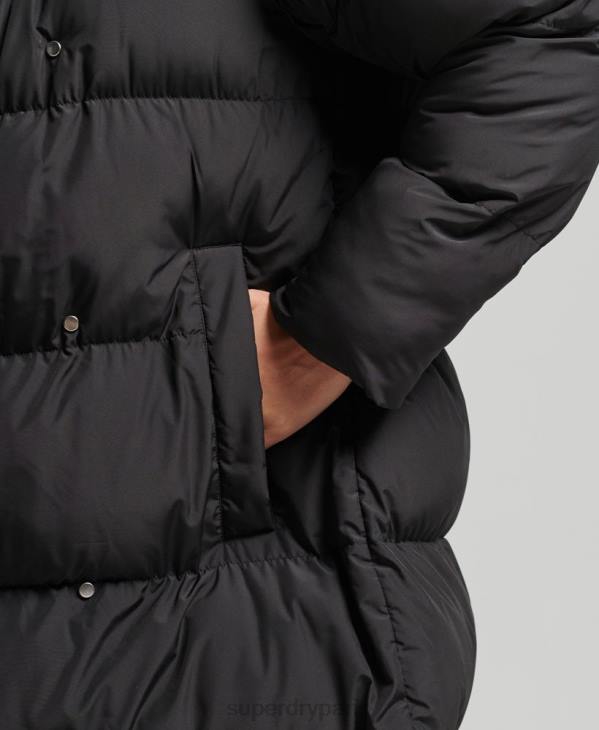 Superdry femmes doudoune longue D64Z3582 vêtements noir