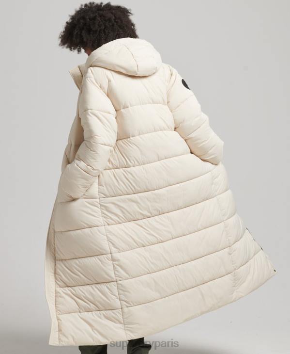 Superdry femmes doudoune longue cocoon D64Z5470 vêtements crème