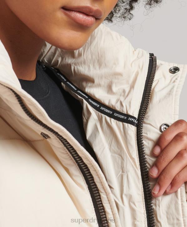 Superdry femmes doudoune longue cocoon D64Z5470 vêtements crème
