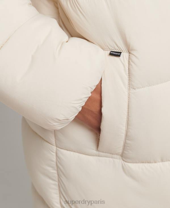 Superdry femmes doudoune longue cocoon D64Z5470 vêtements crème