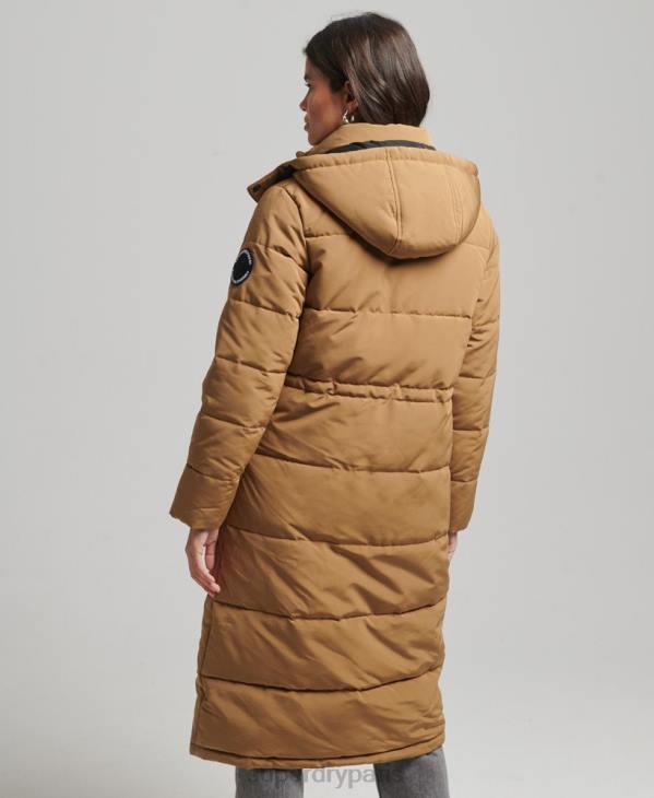 Superdry femmes doudoune longue everest D64Z3674 vêtements brun