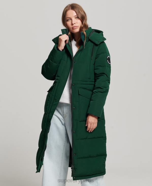 Superdry femmes doudoune longue everest D64Z3704 vêtements vert