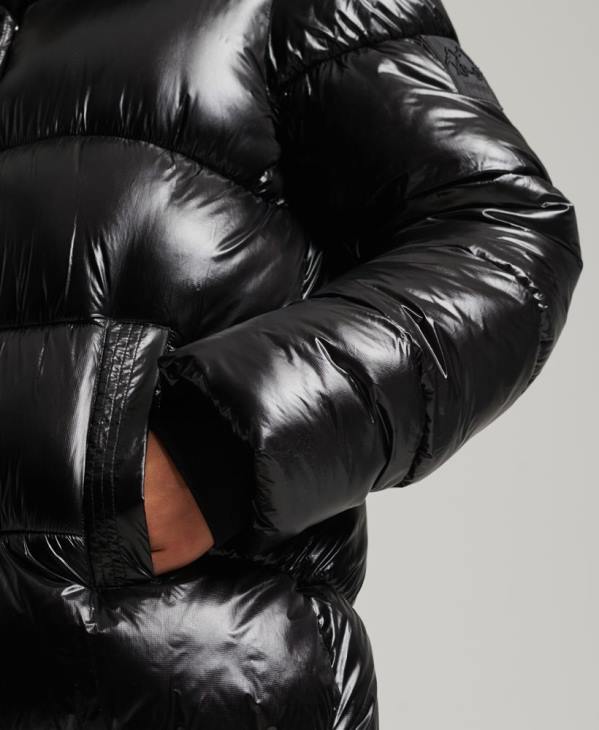Superdry femmes doudoune longue xpd sports D64Z3683 vêtements noir