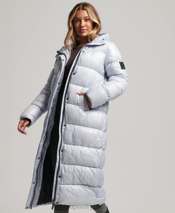Superdry femmes doudoune longue xpd sports D64Z3745 vêtements bleu clair