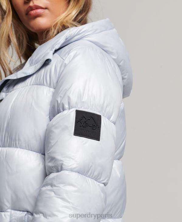 Superdry femmes doudoune longue xpd sports D64Z3745 vêtements bleu clair